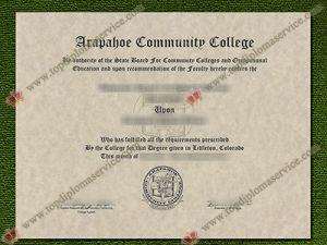 Arapahoe Community College diploma, Arapahoe Community College associate degree,