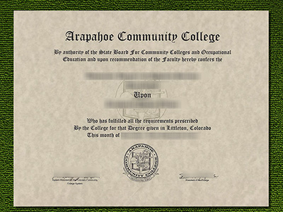 Arapahoe Community College diploma, Arapahoe Community College associate degree,
