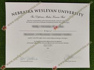 Nebraska Wesleyan University diploma, Nebraska Wesleyan University certificate,