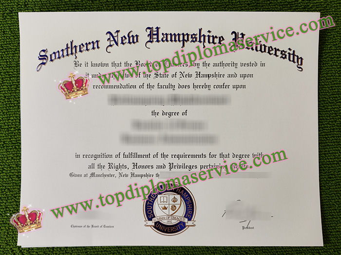 Southern New Hampshire University diploma, SNHU degree,