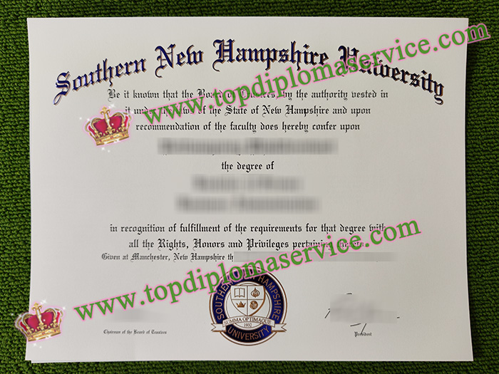 Southern New Hampshire University diploma, SNHU degree,