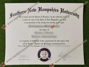 Southern New Hampshire University diploma, SNHU degree,