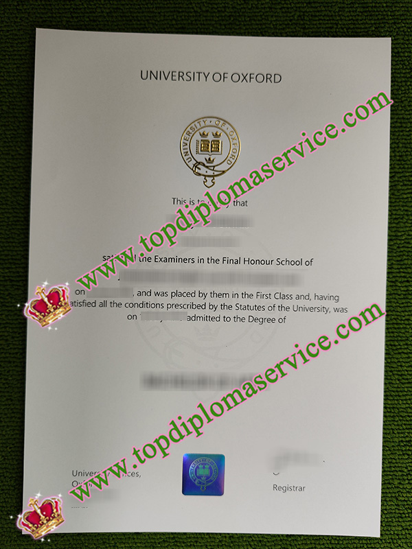University of Oxford degree, University of Oxford diploma,
