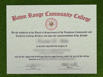 Baton Rouge Community College diploma, Baton Rouge Community College certificate,