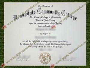 Brookdale Community College diploma, Brookdale Community College certificate,