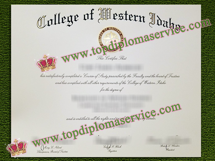 College of Western Idaho diploma, College of Western Idaho degree,