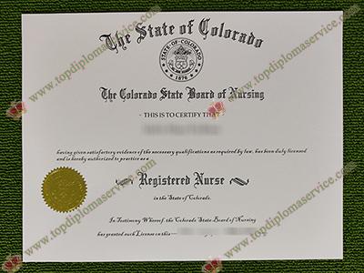 Colorado registered nurse certificate, Colorado RN license,