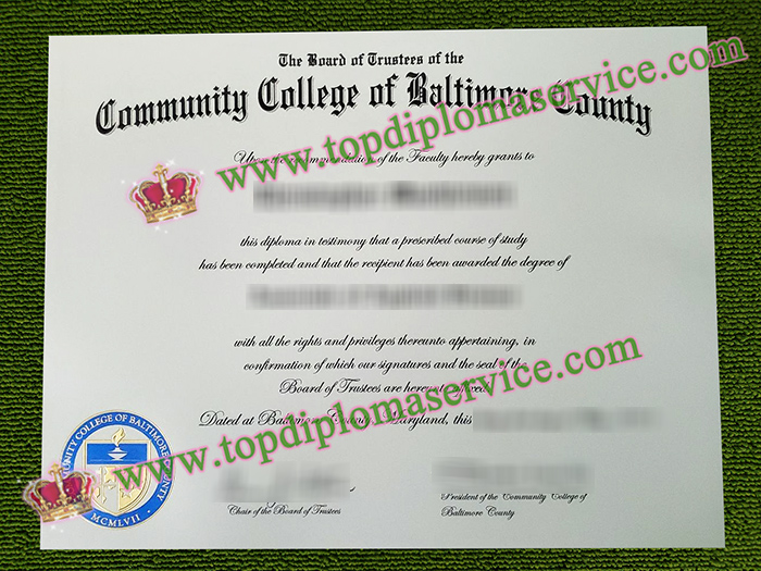 Community College of Baltimore County diploma, Community College of Baltimore County degree,