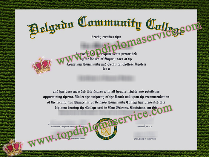 Delgado Community College diploma, buy Delgado Community College certificate,