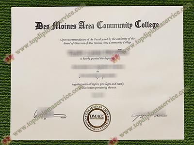 Des Moines Area Community College diploma, Des Moines Area Community College degree,