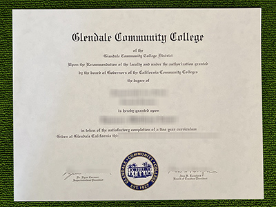 Glendale Community College diploma, Glendale Community College certificate,