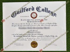 Guilford College diploma, Guilford College certificate,