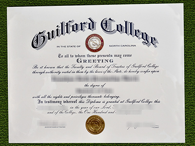 Guilford College diploma, Guilford College certificate,