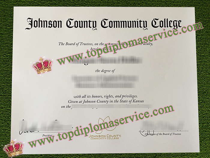 Johnson County Community College diploma, Johnson County Community College degree,
