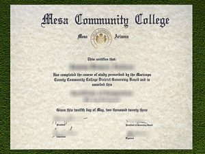 Mesa Community College diploma, Mesa Community College certificate,