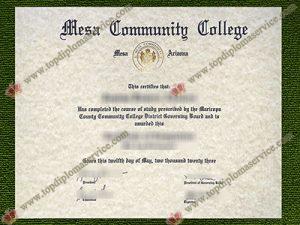 Mesa Community College diploma, Mesa Community College certificate,