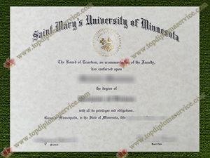 Saint Mary's University of Minnesota diploma, Saint Mary's University of Minnesota certificate,