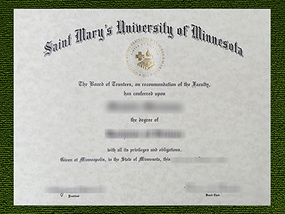 Saint Mary's University of Minnesota diploma, Saint Mary's University of Minnesota certificate,
