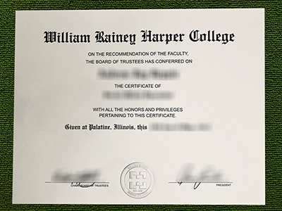William Rainey Harper College diploma, William Rainey Harper College certificate,