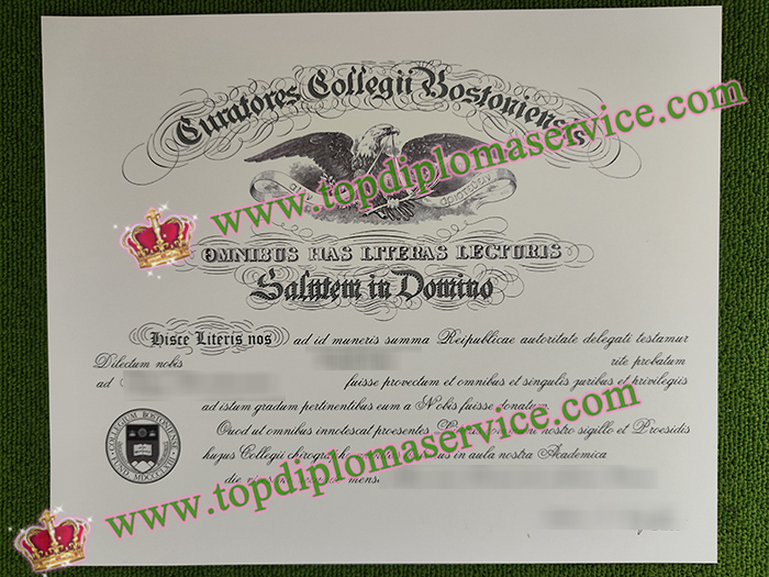 Boston College diploma, Boston College degree,