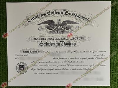 Boston College diploma, Boston College degree,