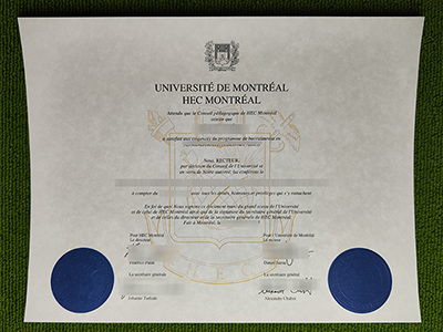 HEC Montréal diploma, HEC Montréal certificate,