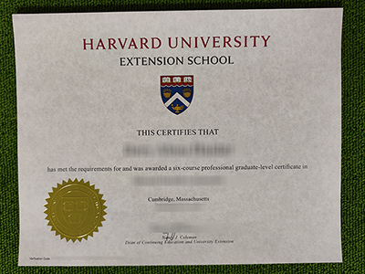 Harvard Extension School certificate, Harvard Extension School diploma,