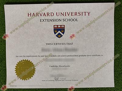 Harvard Extension School certificate, Harvard Extension School diploma,