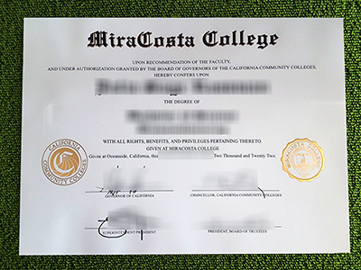 MiraCosta College diploma, MiraCosta College degree,
