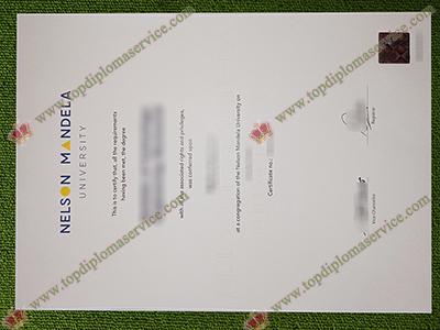 Nelson Mandela University degree, Nelson Mandela University certificate,