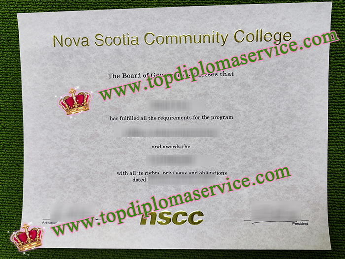 Nova Scotia Community College diploma, Nova Scotia Community College certificate,