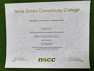 Nova Scotia Community College diploma, Nova Scotia Community College certificate,