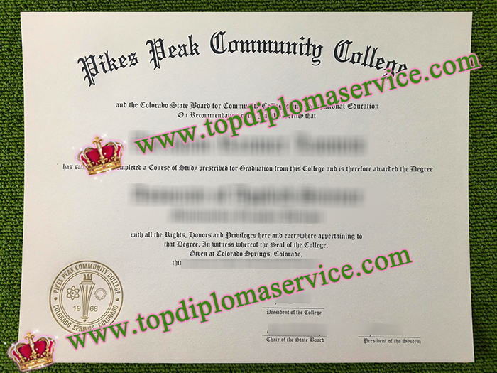 Pikes Peak Community College diploma, Pikes Peak Community College certificate,