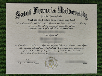 Saint Francis University diploma, Saint Francis University degree,