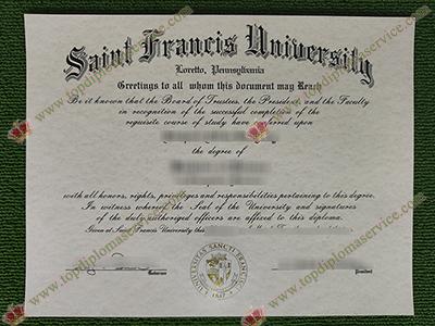 Saint Francis University diploma, Saint Francis University degree,