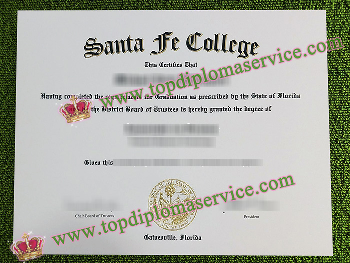Santa Fe College diploma, Santa Fe College degree,