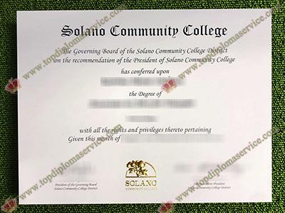 Solano Community College diploma, Solano Community College certificate,