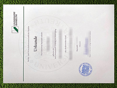 Universität Bayreuth urkunde certificate, University of Bayreuth diploma,