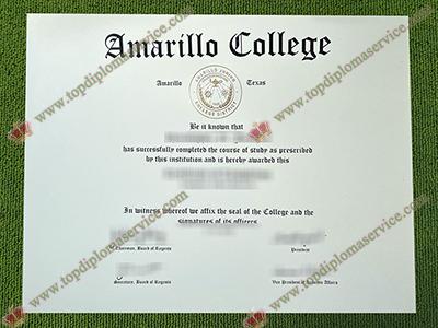 Amarillo College diploma, Amarillo College associate degree,