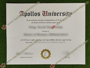 Apollos University diploma, Apollos University certificate,