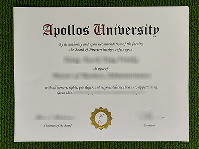 Apollos University diploma, Apollos University certificate,