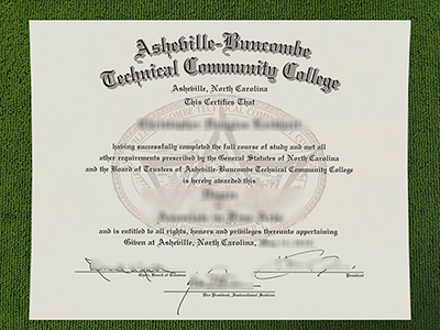 Asheville-Buncombe Technical Community College diploma, A-B Tech diploma,