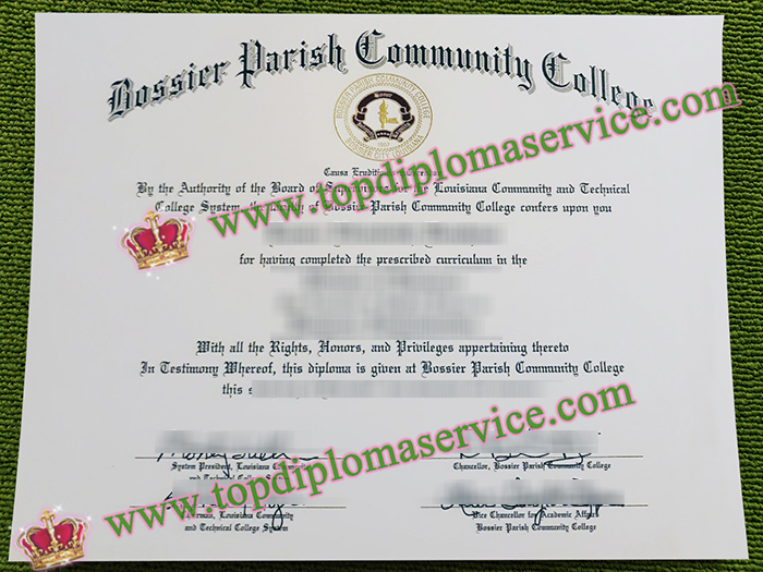 Bossier Parish Community College diploma, Bossier Parish Community College certificate,