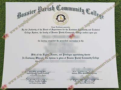 Bossier Parish Community College diploma, Bossier Parish Community College certificate,