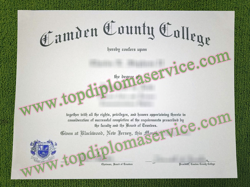 Camden County College diploma, Camden County College degree,