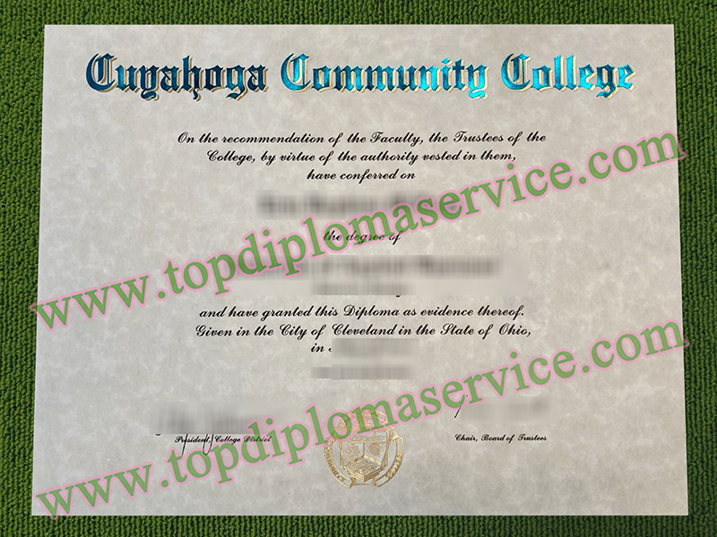 Cuyahoga Community College diploma, Cuyahoga Community College certificate,