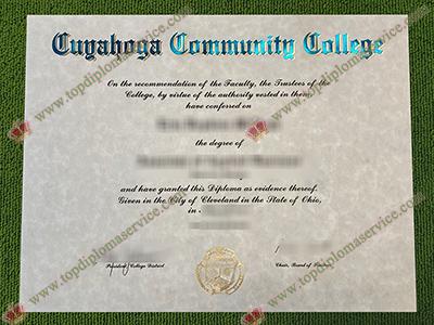 Cuyahoga Community College diploma, Cuyahoga Community College certificate,