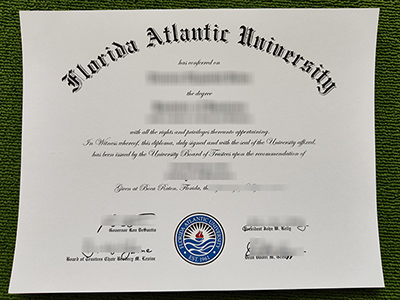Florida Atlantic University diploma, Florida Atlantic University degree,