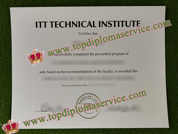 ITT Technical Institute certificate, ITT Technical Institute diploma,