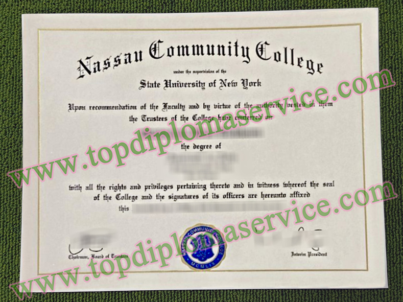 Nassau Community College diploma, Nassau Community College associate degree,